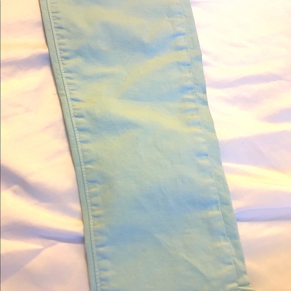 J Brand Skinny Leg Mid Rise Twill Pants in Aqua - Picture 5 of 8